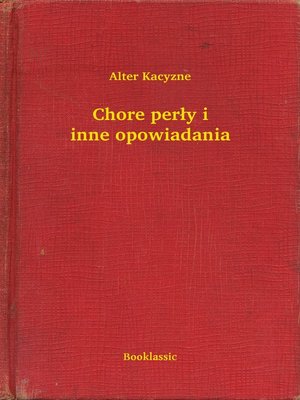 cover image of Chore perły i inne opowiadania